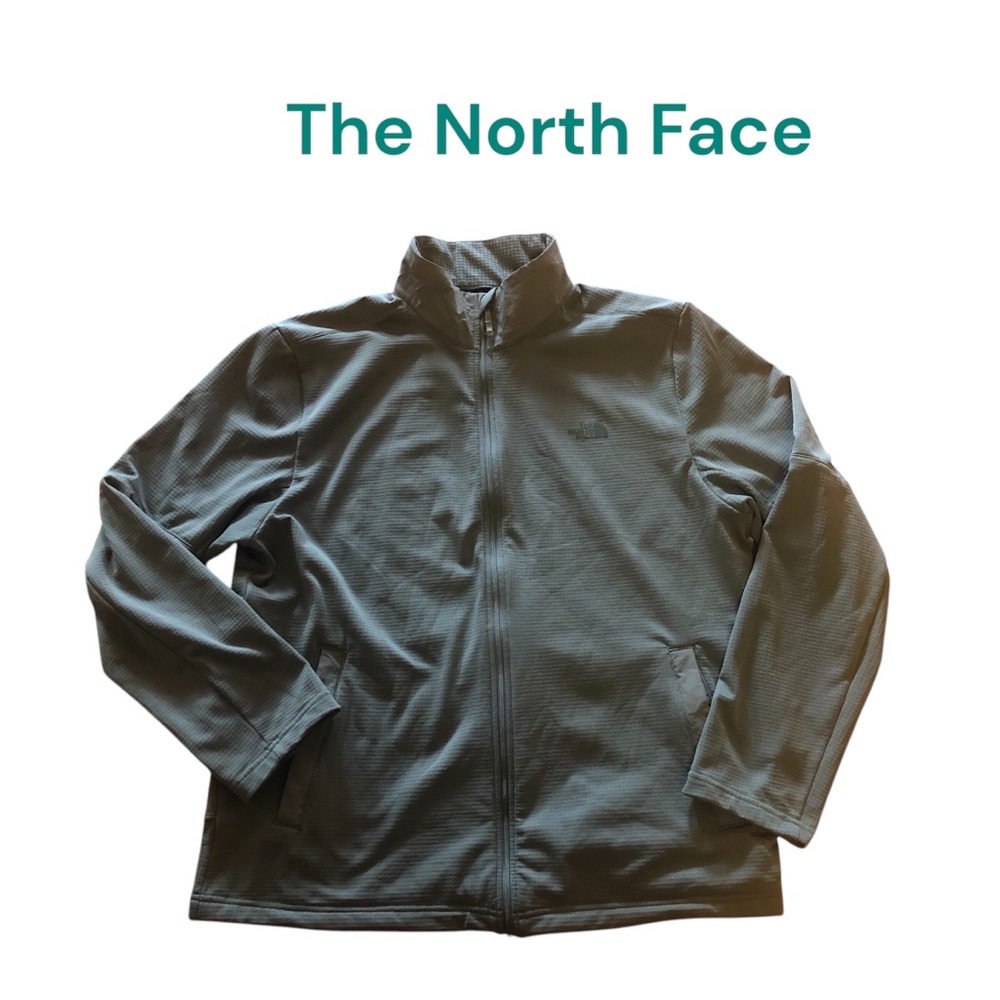 The North Face Men’s Wayroute Full Zip Fleece Jacket Sz Large Agave Green EUC - Picture 2 of 15